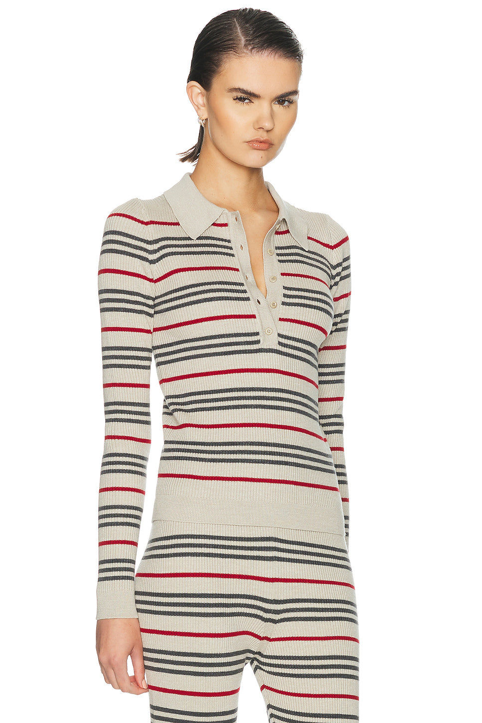 Libeccio Stripe Polo Sweater