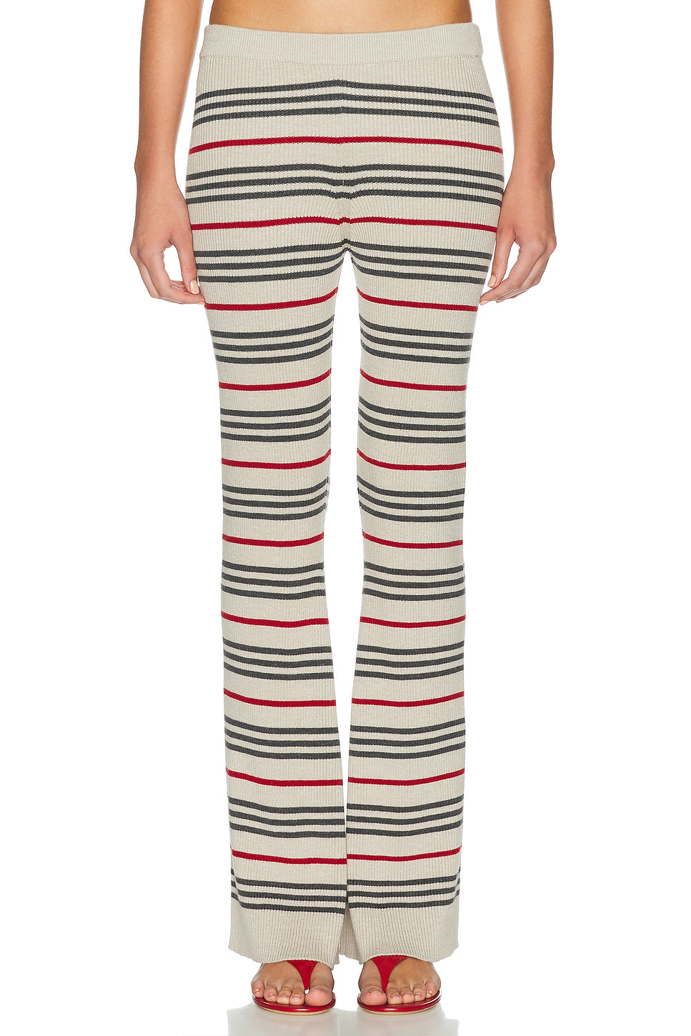 Libeccio Rib Stripe Flare Pant