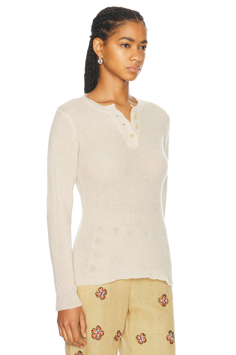 Cozy Henley Knit Top