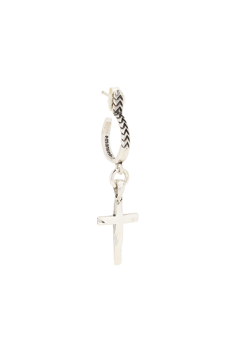 Polished Cross Earring