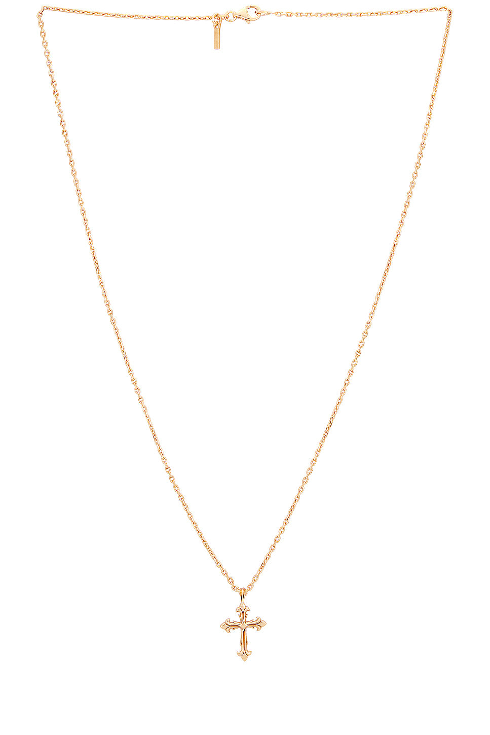 Gold Fleury Cross Necklace