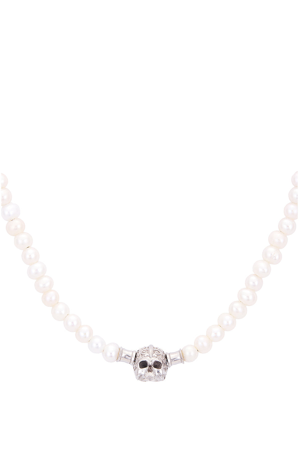 Pearl Necklace With Skull