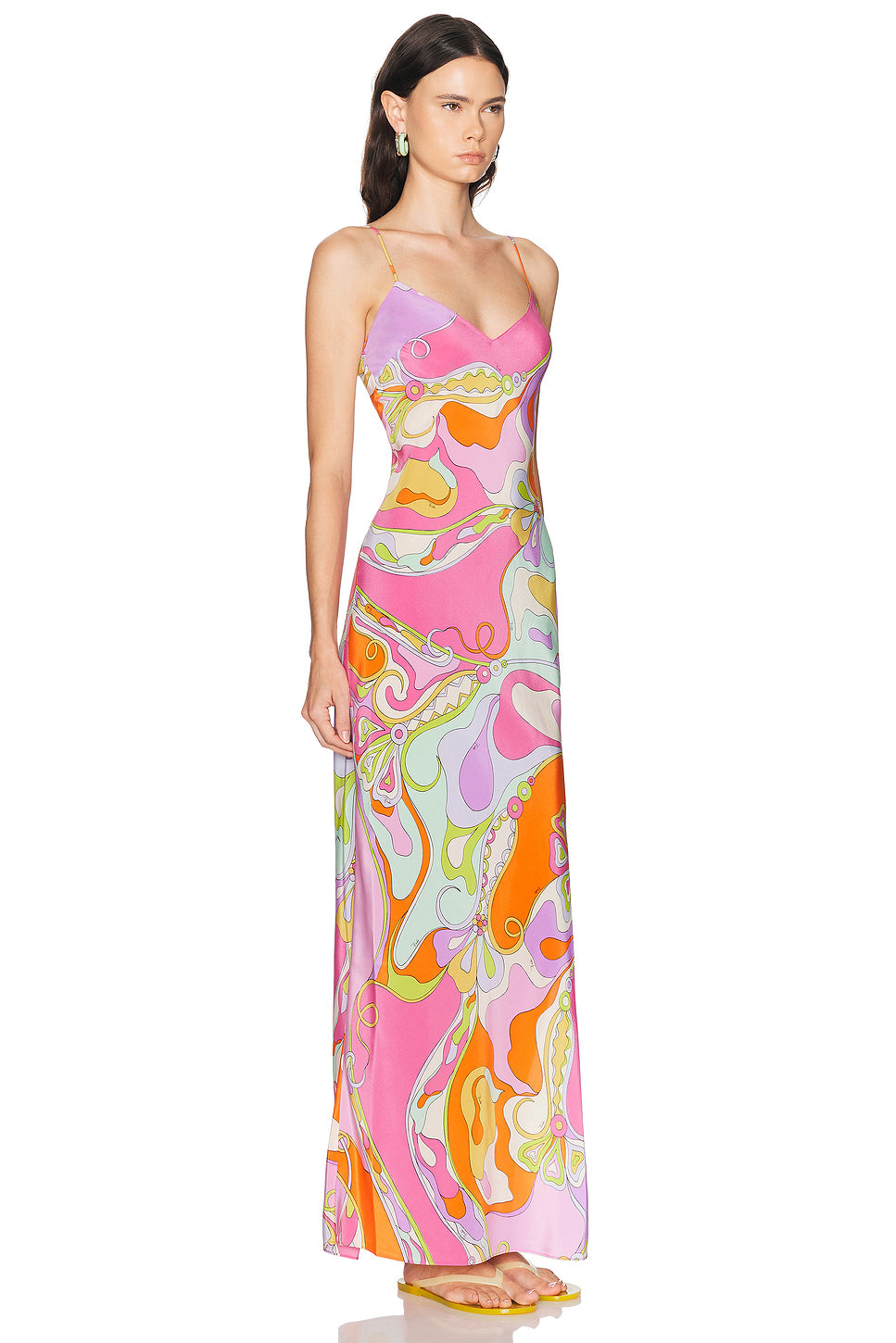 Crepe De Chine Long Dress