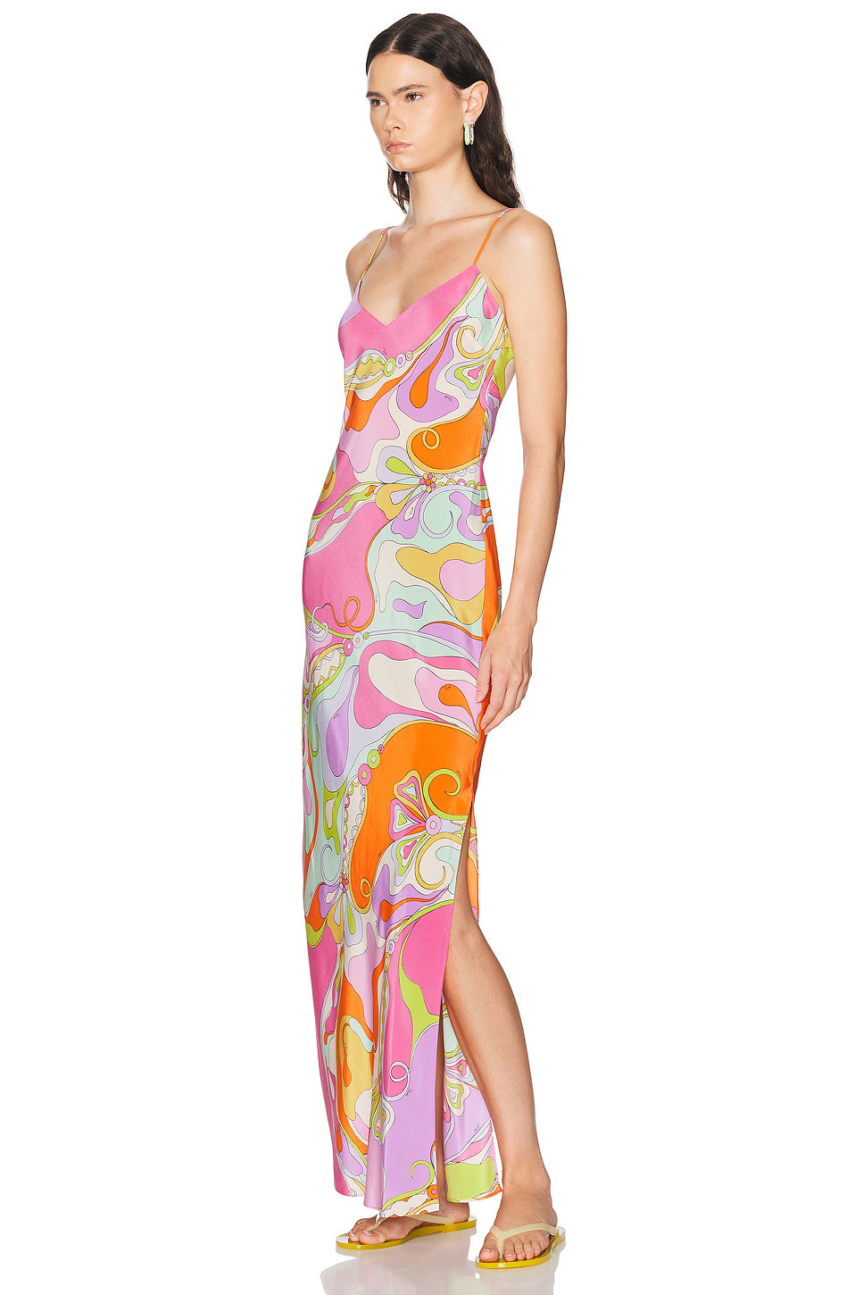 Crepe De Chine Long Dress