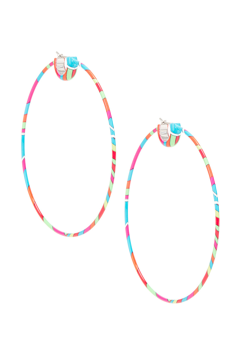 Large Printed Hoop Earrings