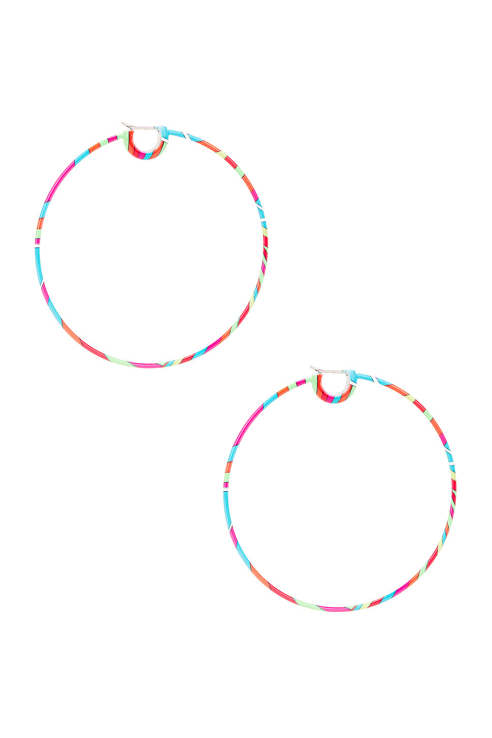 Large Printed Hoop Earrings