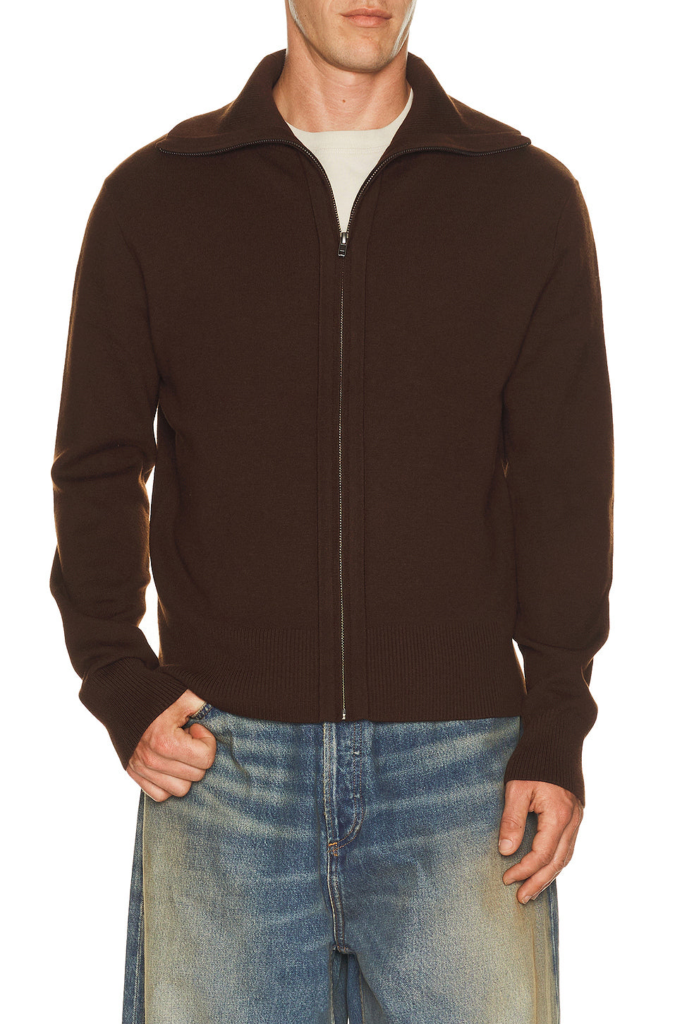 Knit Zip Up Jacket