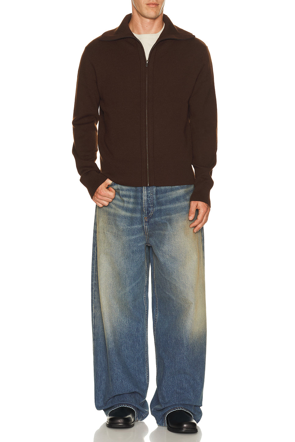 Knit Zip Up Jacket