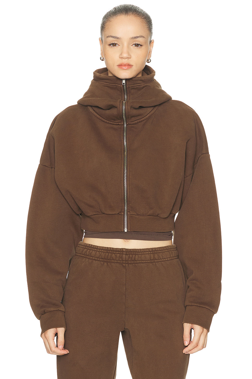 Cropped Full Zip Jacket