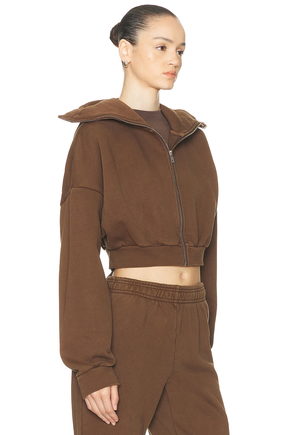 Cropped Full Zip Jacket