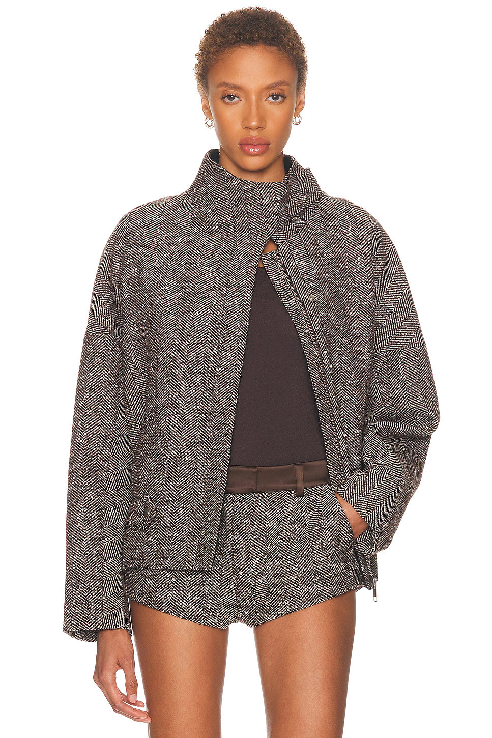Contrast Aviator Jacket