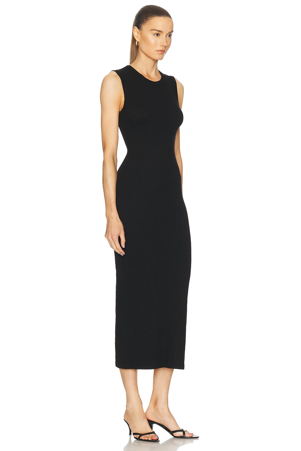 Textured Rib Sleeveless Maxi Dress