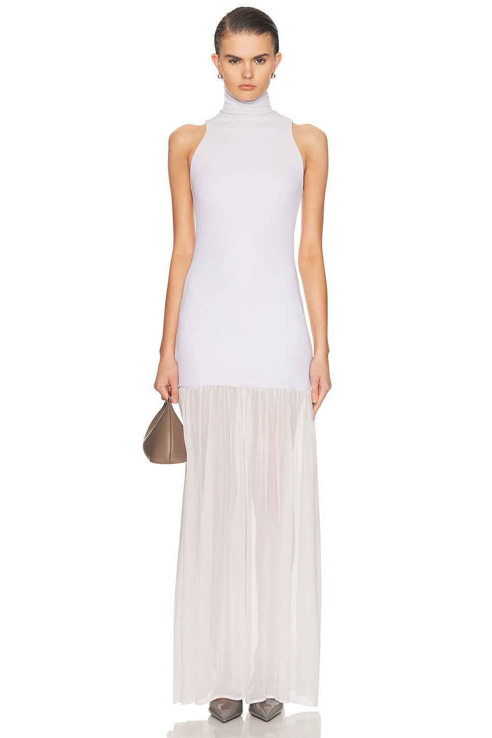 Airy Halter Turtleneck Dress