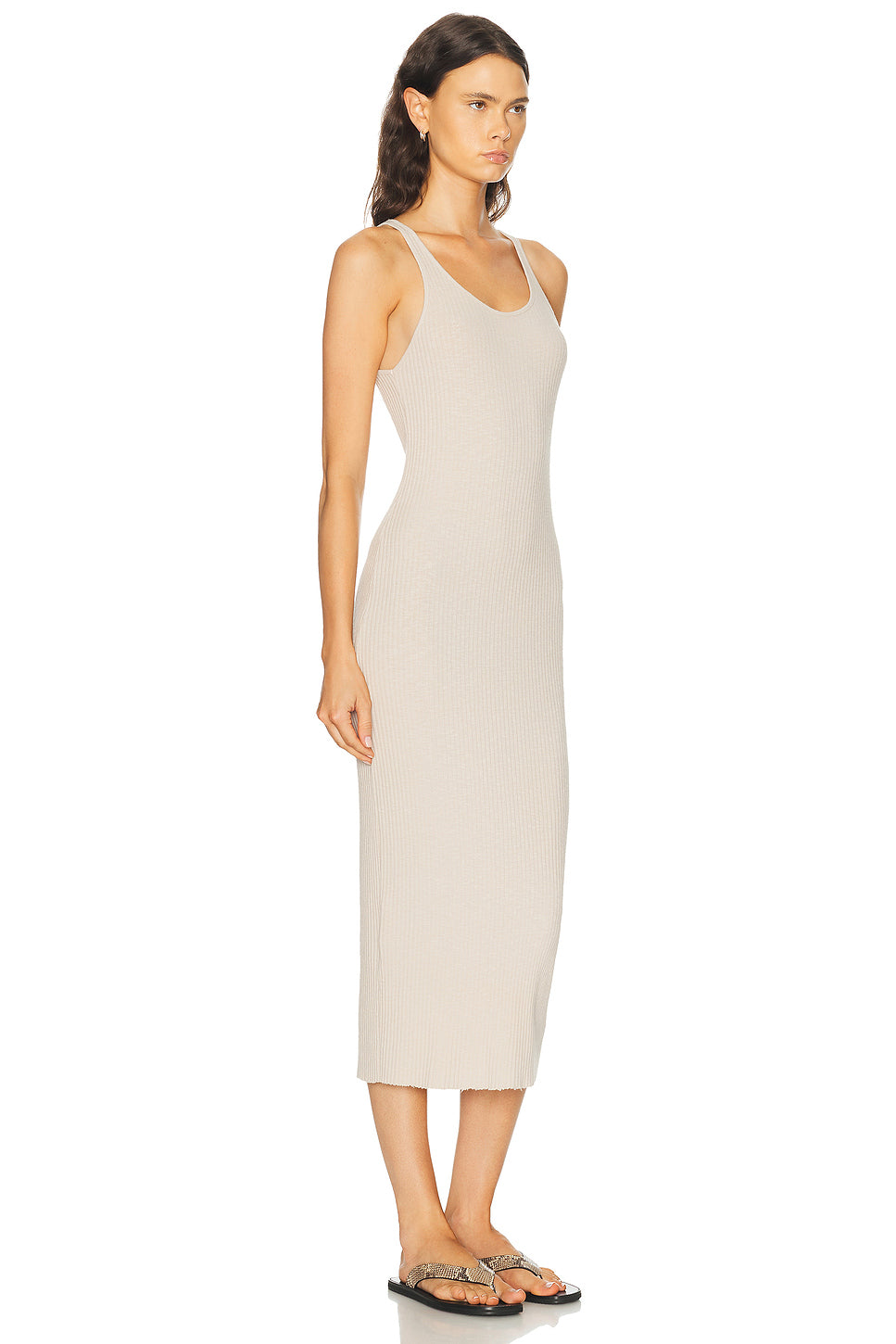 Military Rib Slim Tank Dress