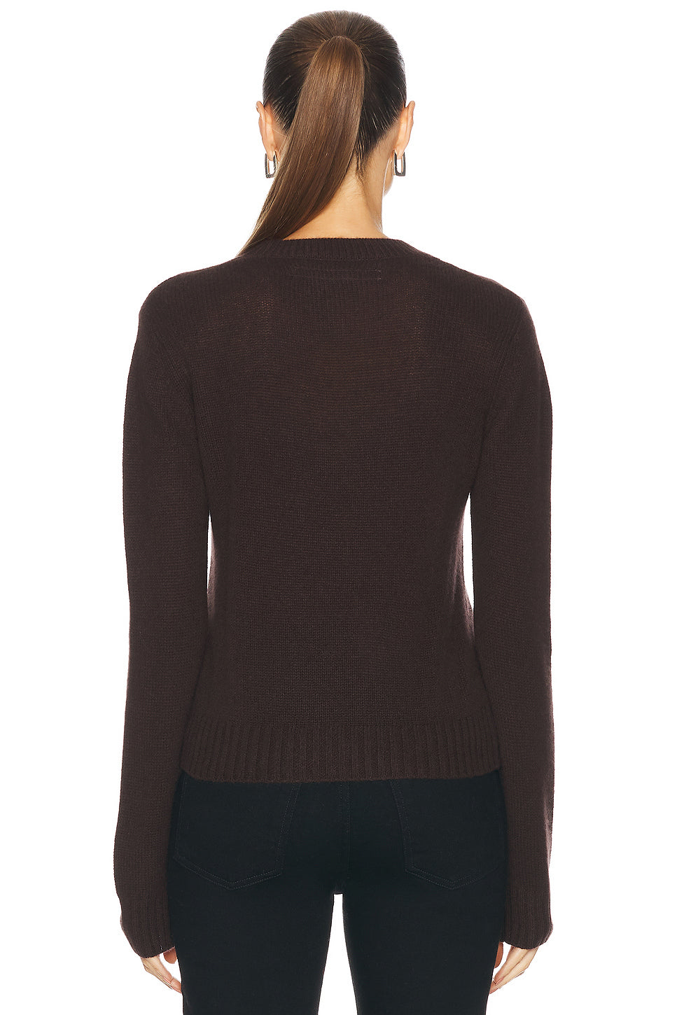 Cashmere Easy Long Sleeve Crewneck Sweater