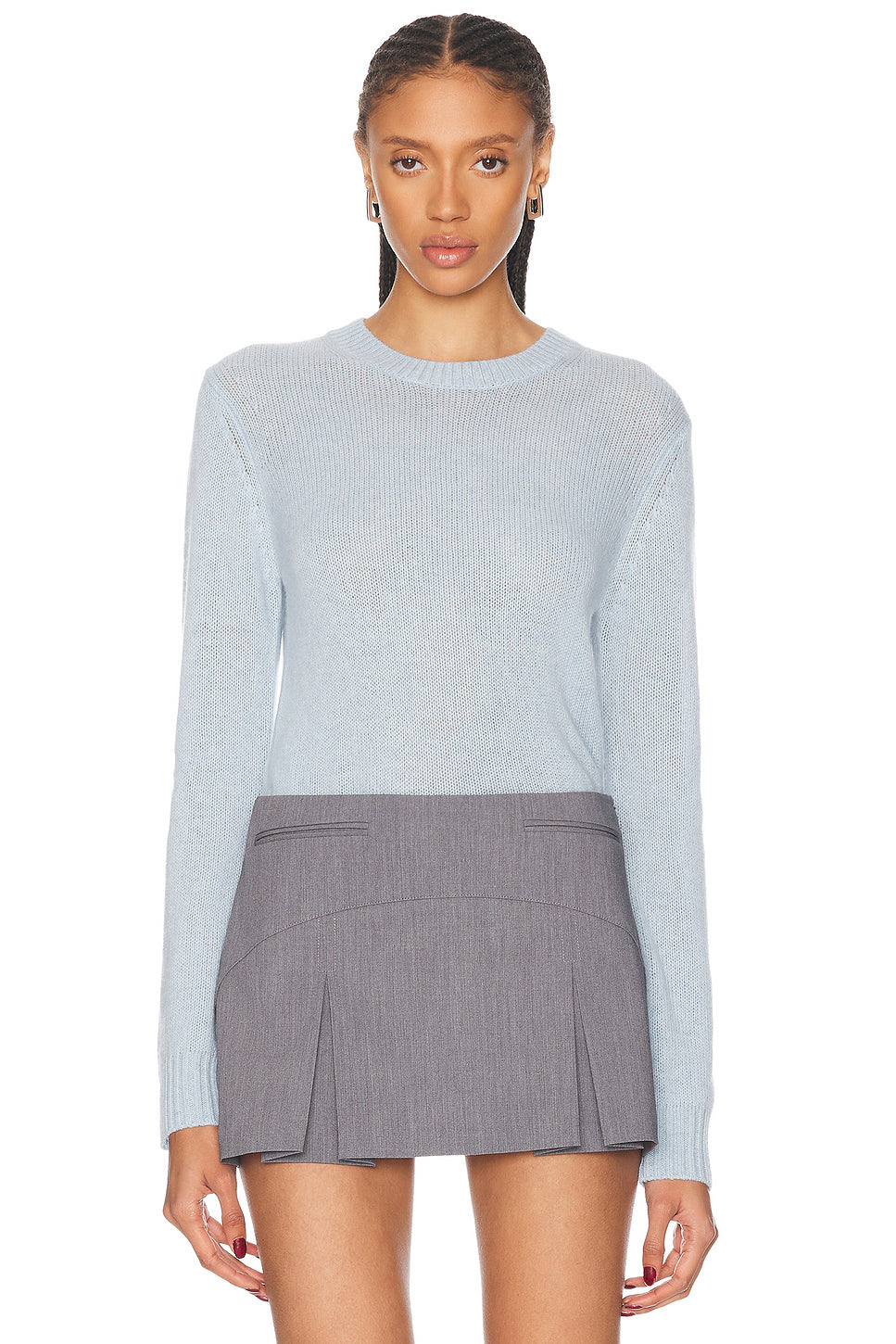 Cashmere Easy Long Sleeve Crewneck Sweater