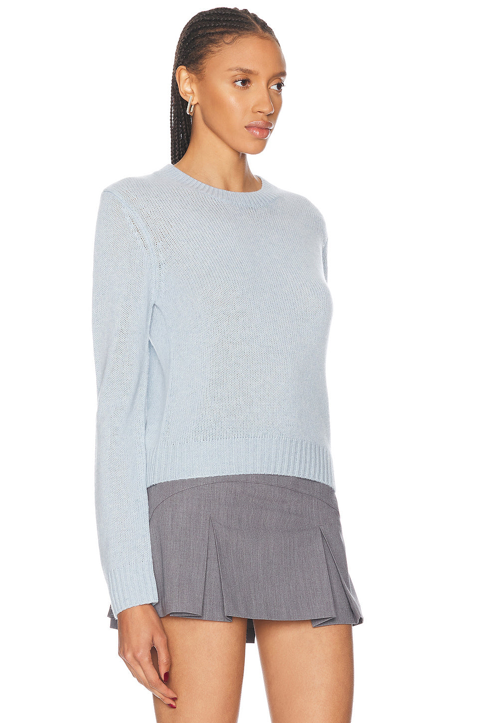 Cashmere Easy Long Sleeve Crewneck Sweater