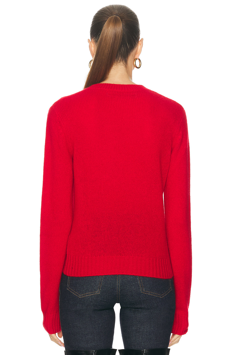 Cashmere Easy Long Sleeve Crewneck Sweater