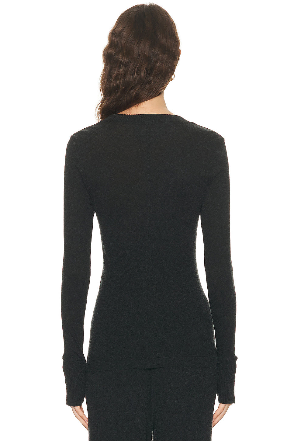 Cashmere Easy Cuffed Crewneck Sweater