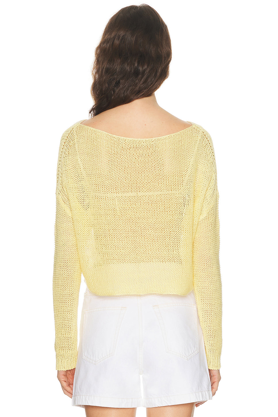 Linen Open Knit Bateau Sweater