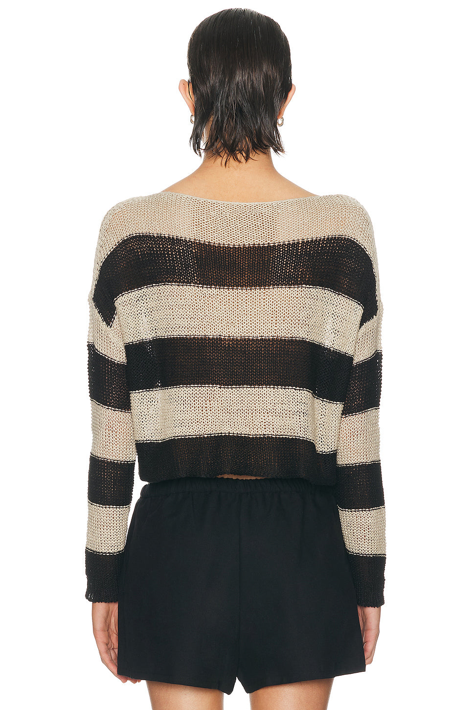 Stripe Linen Bateau Sweater