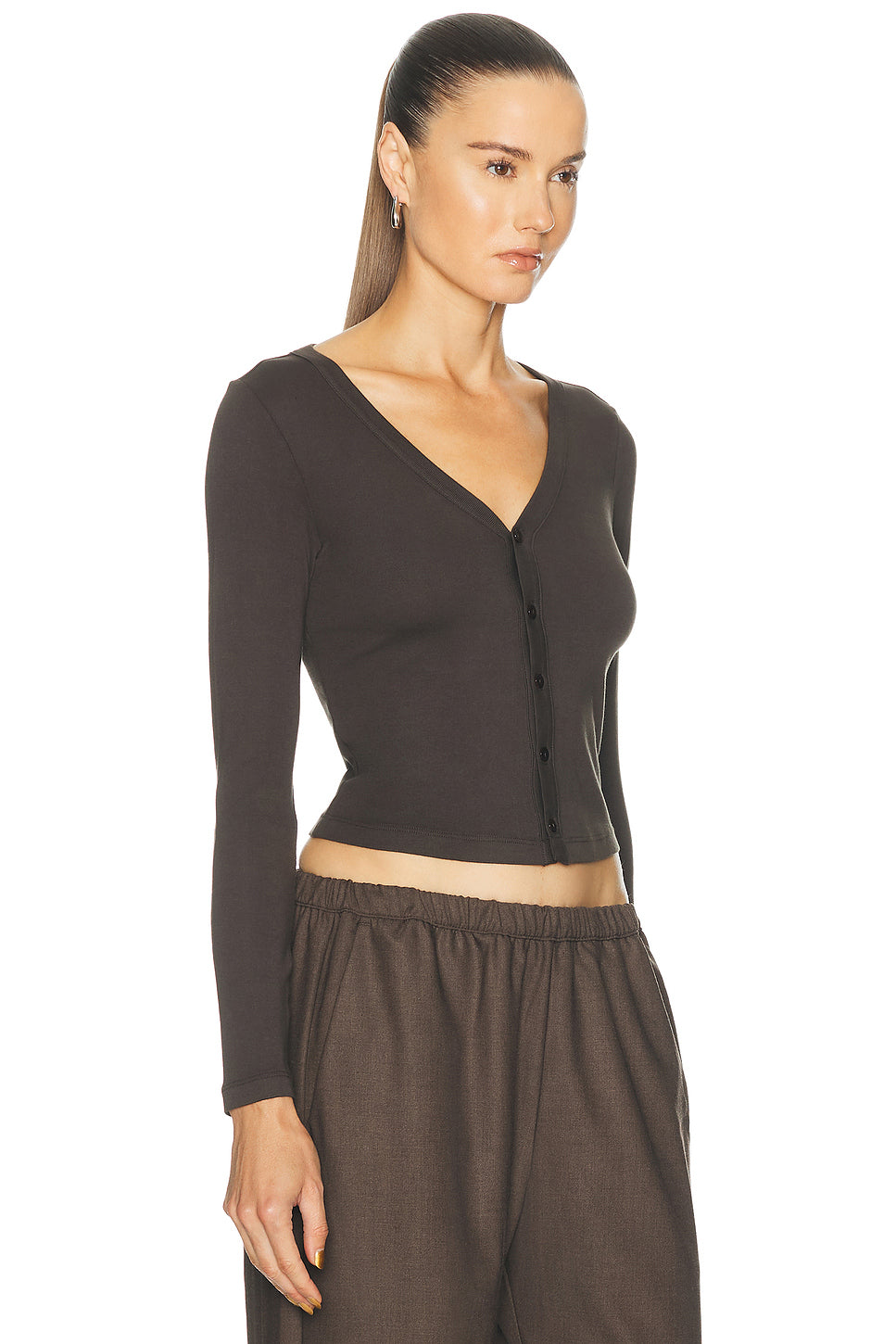 Supima Cotton V-Neck Cardigan