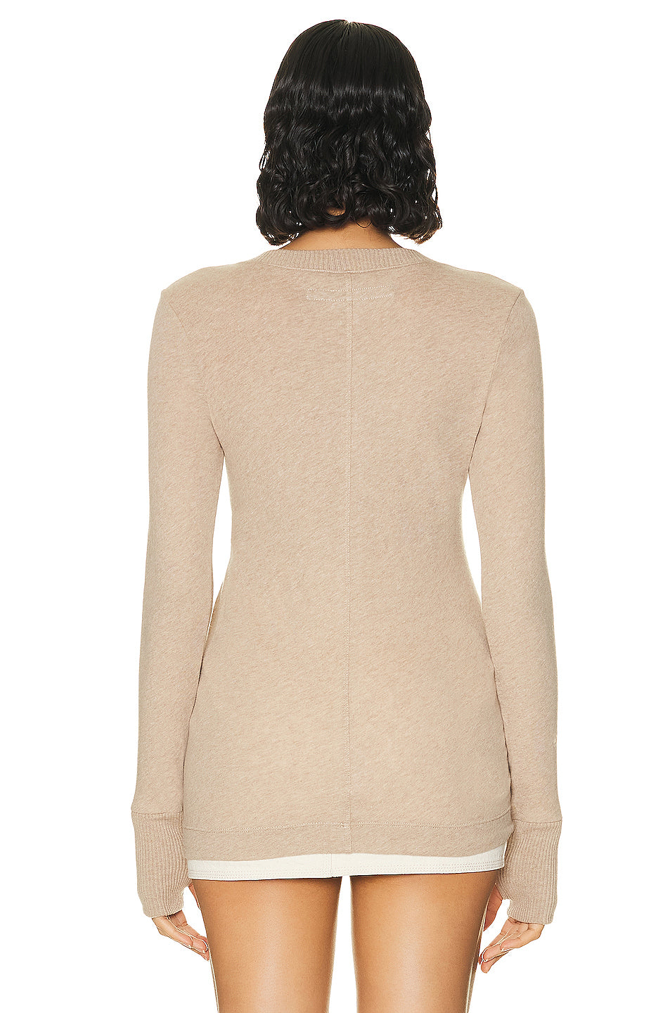 Cashmere Easy Cuffed Crew Neck Sweater