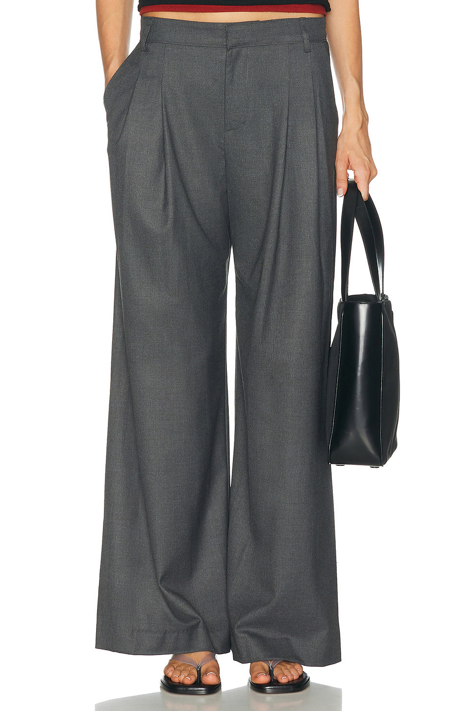 Low Rise Pleated Trouser