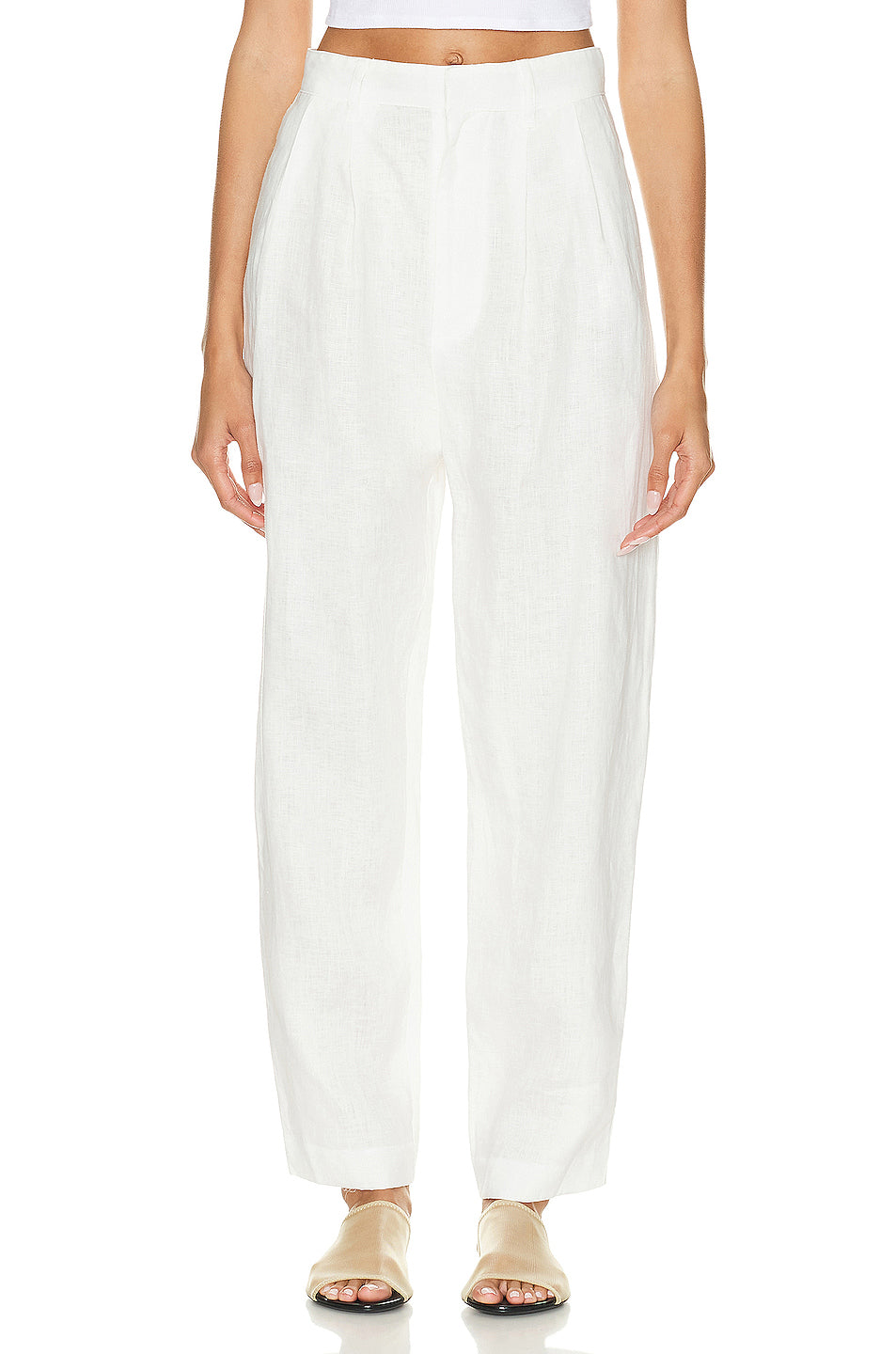 Tapered Pleated High Waist Pant