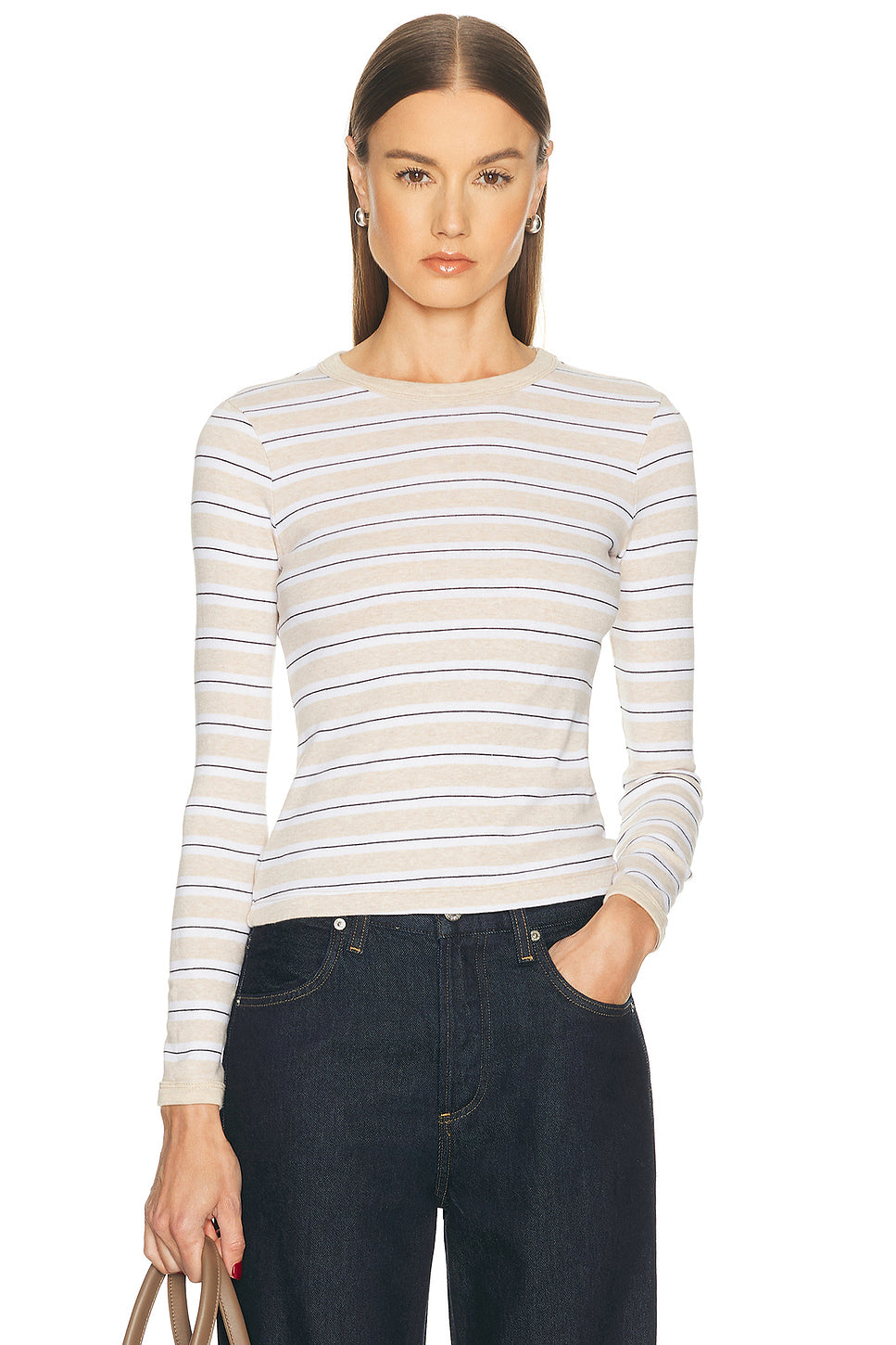 Cotton Stripe Classic Long Sleeve Top
