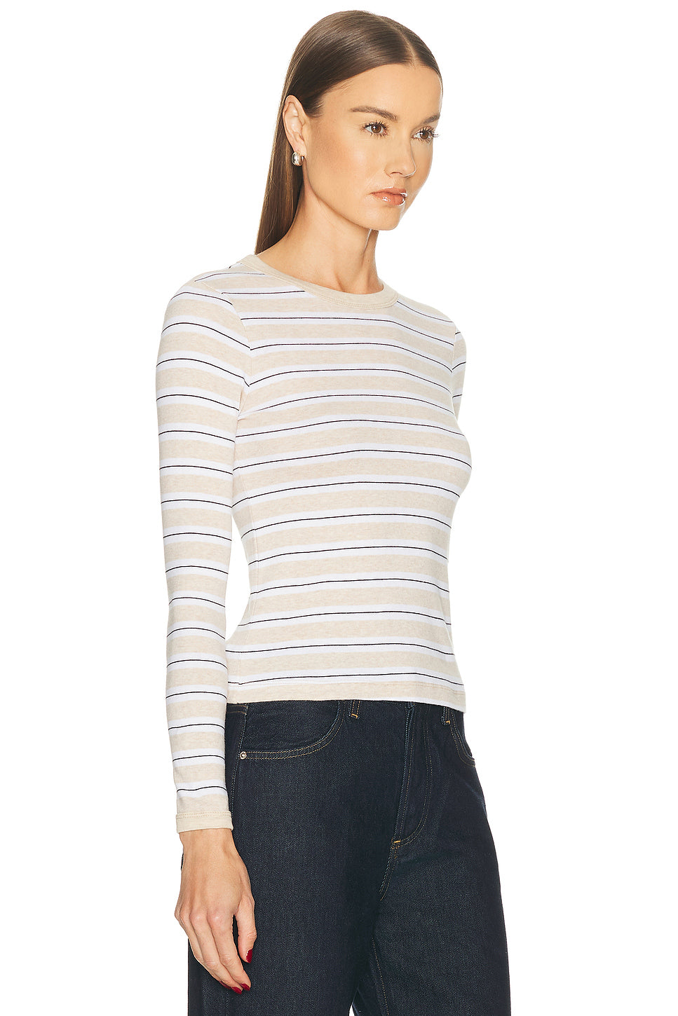 Cotton Stripe Classic Long Sleeve Top