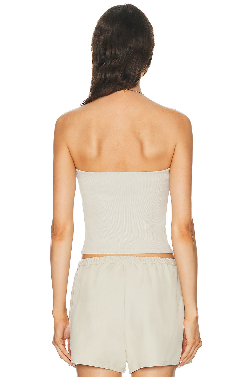Cotton Rib Bandeau Top