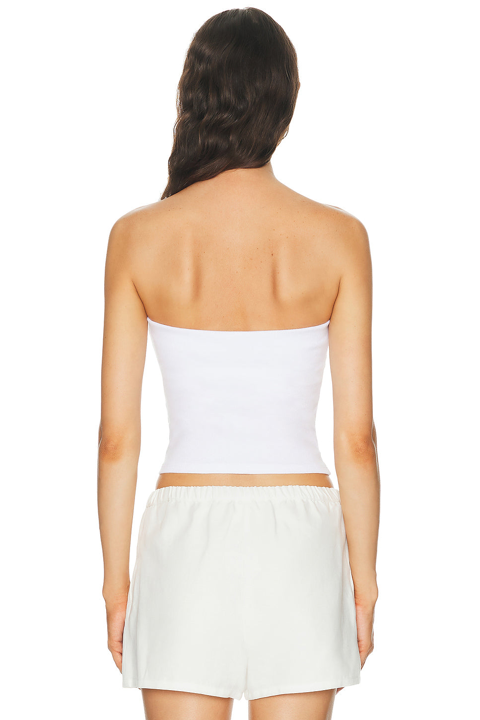 Cotton Rib Bandeau Top