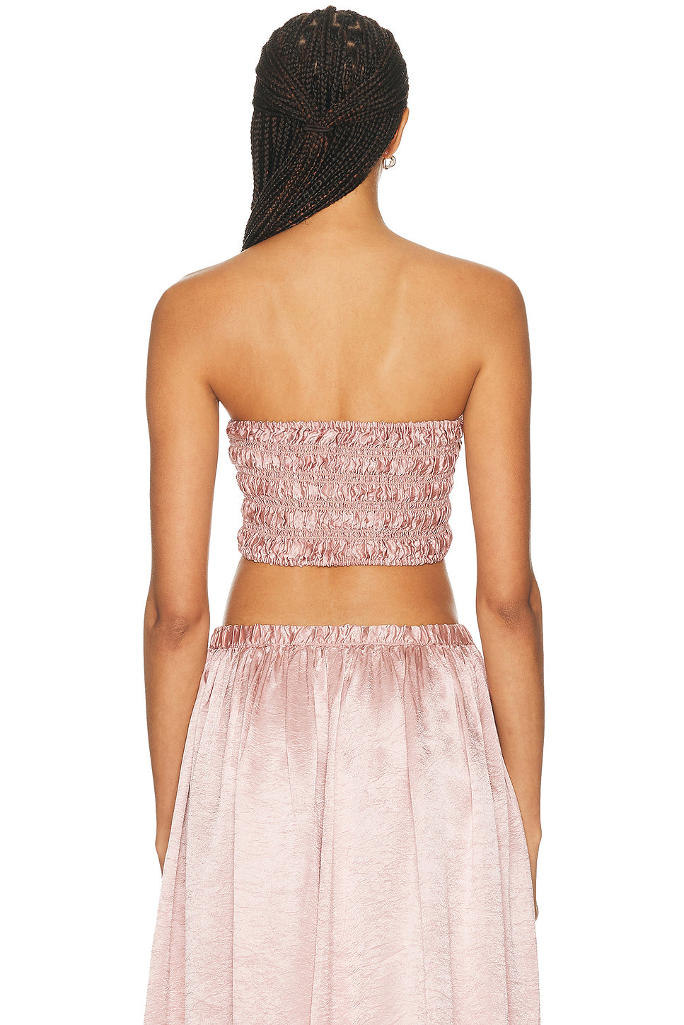 Textured Satin Smock Top