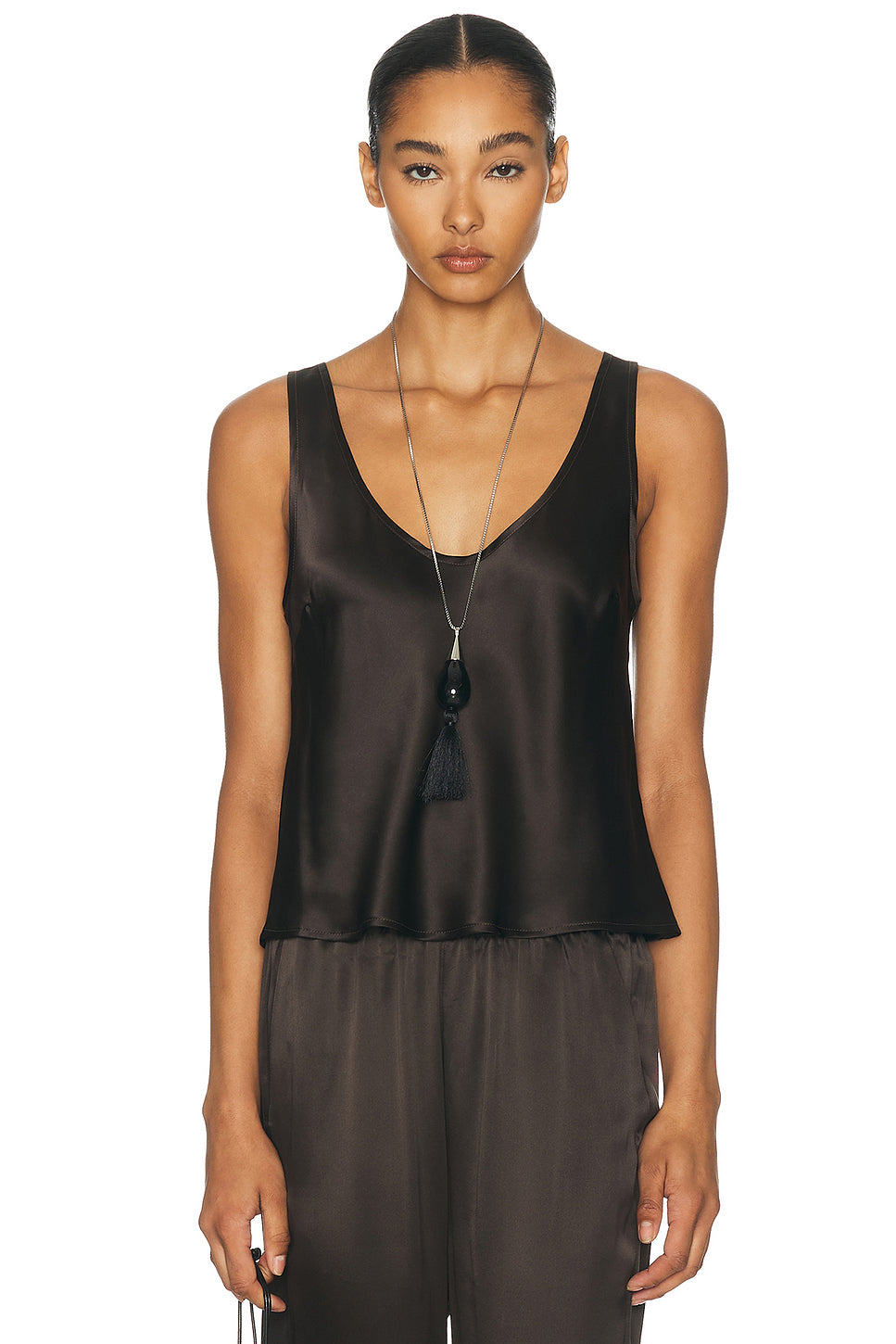 Silk Satin U Tank Top