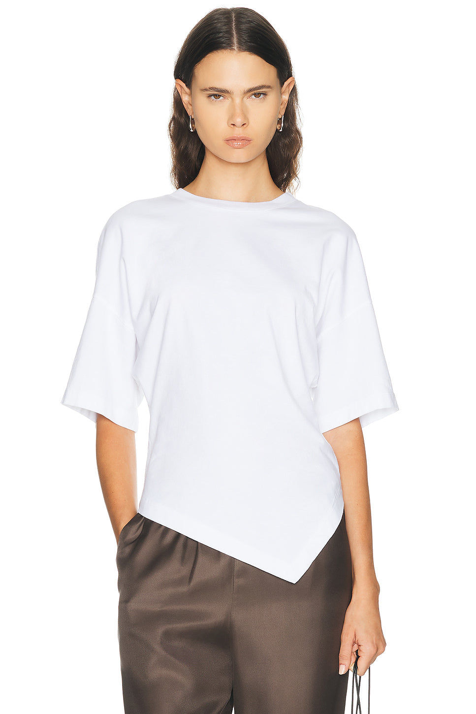 Supima Structured Jersey Asymmetric Tee