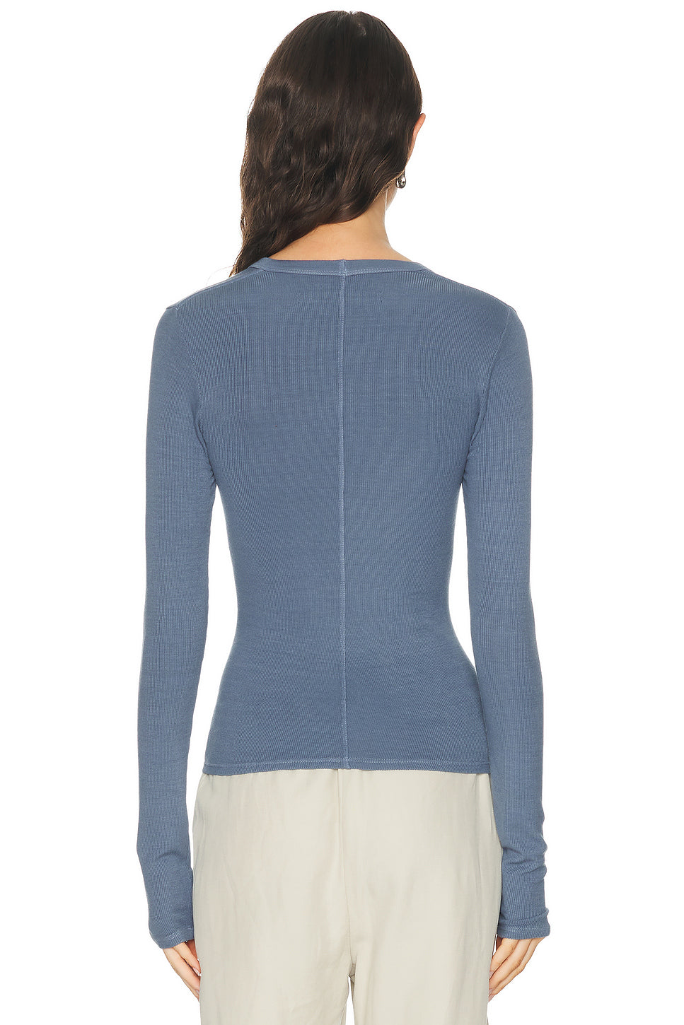 Silk Rib Essential U Long Sleeve Top
