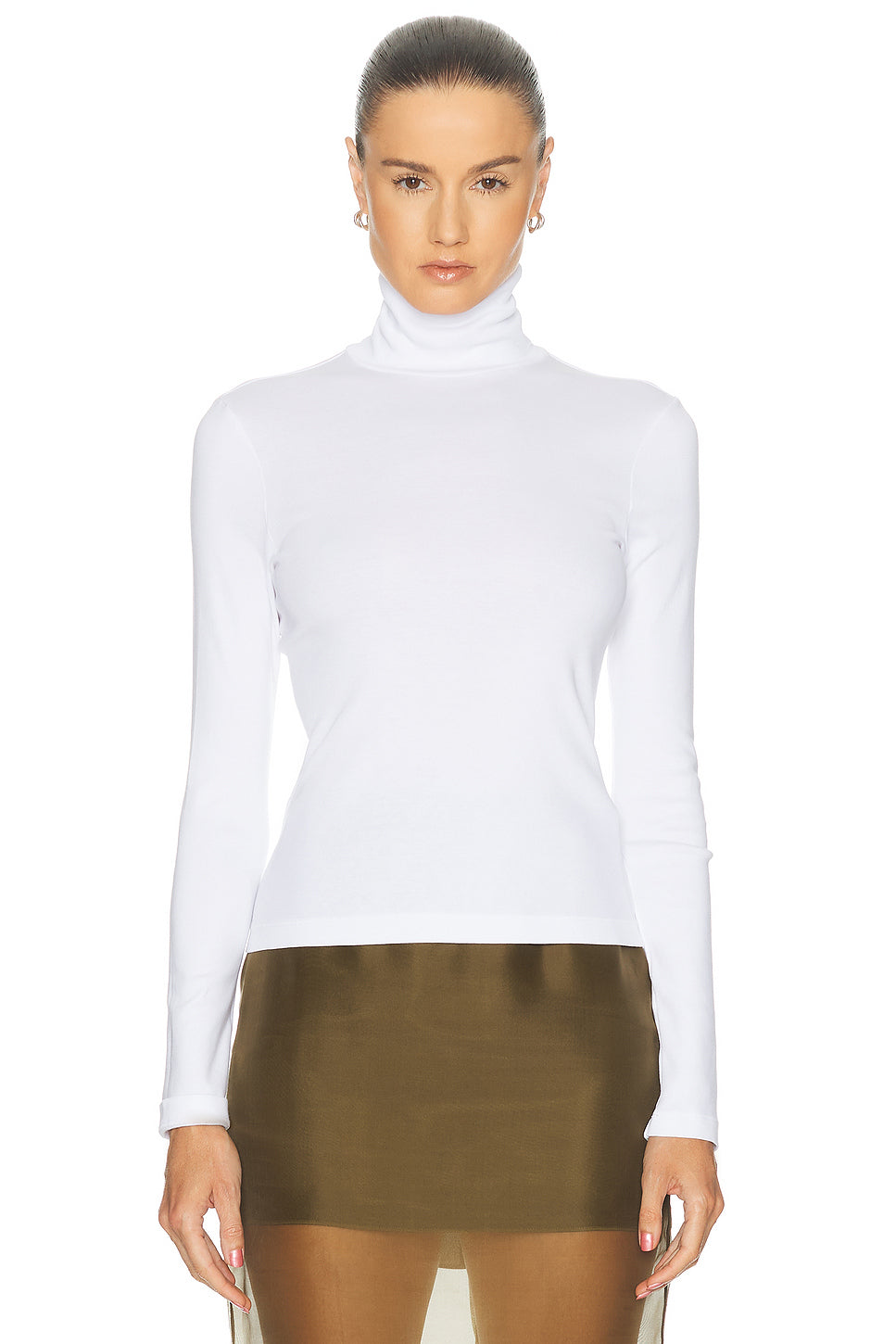 Supima Cotton New Classic Long Sleeve Turtleneck Top