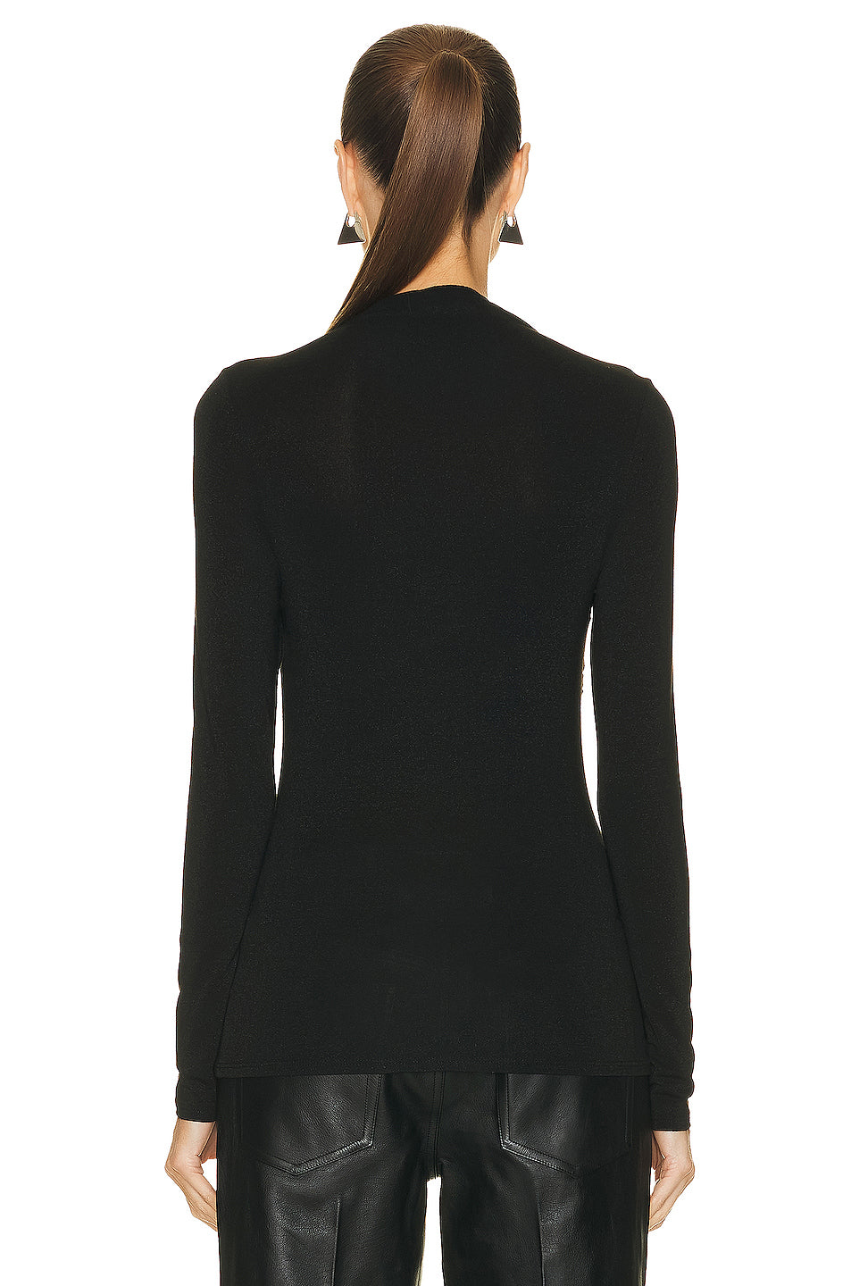 Lurex Jersey Long Sleeve Slash Top