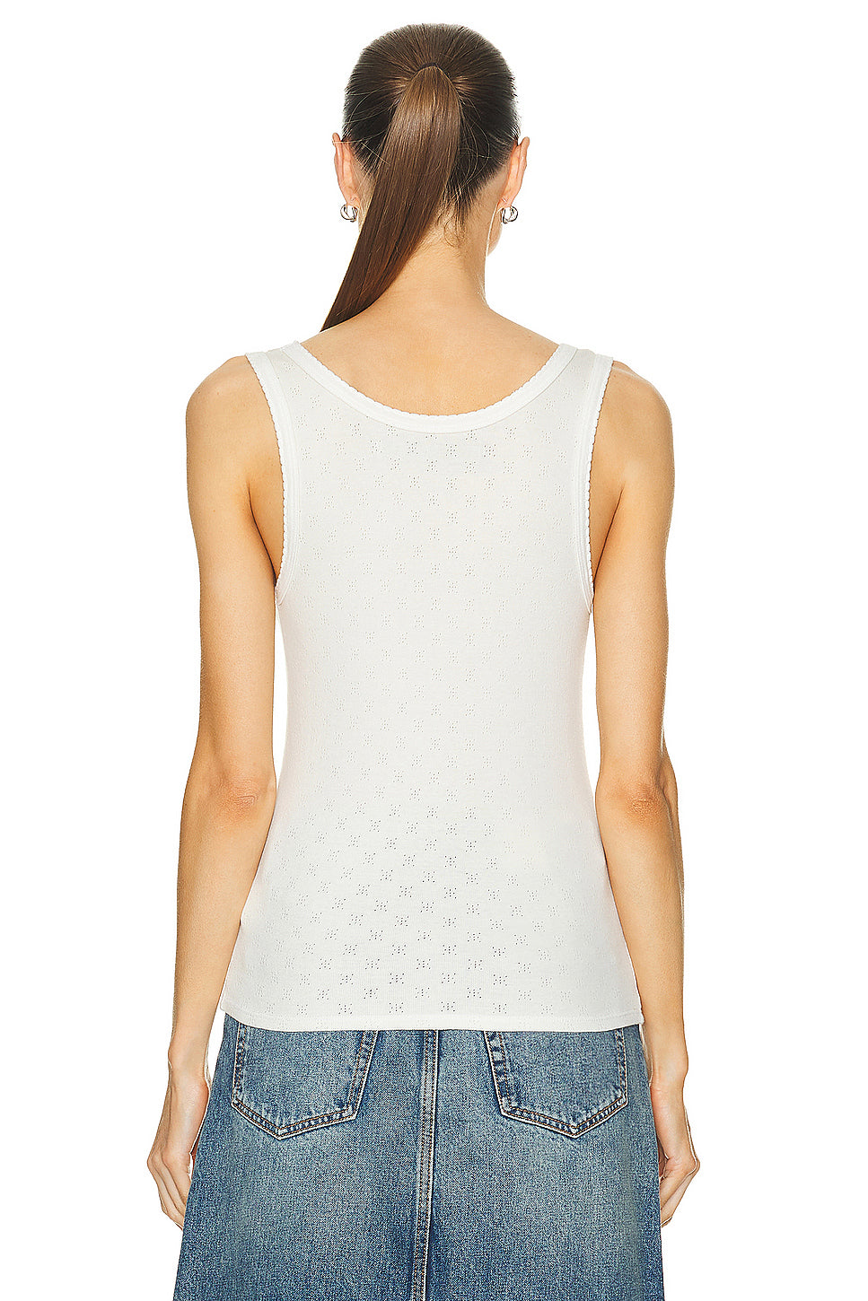 Scallop Edge Pointelle Tank Top