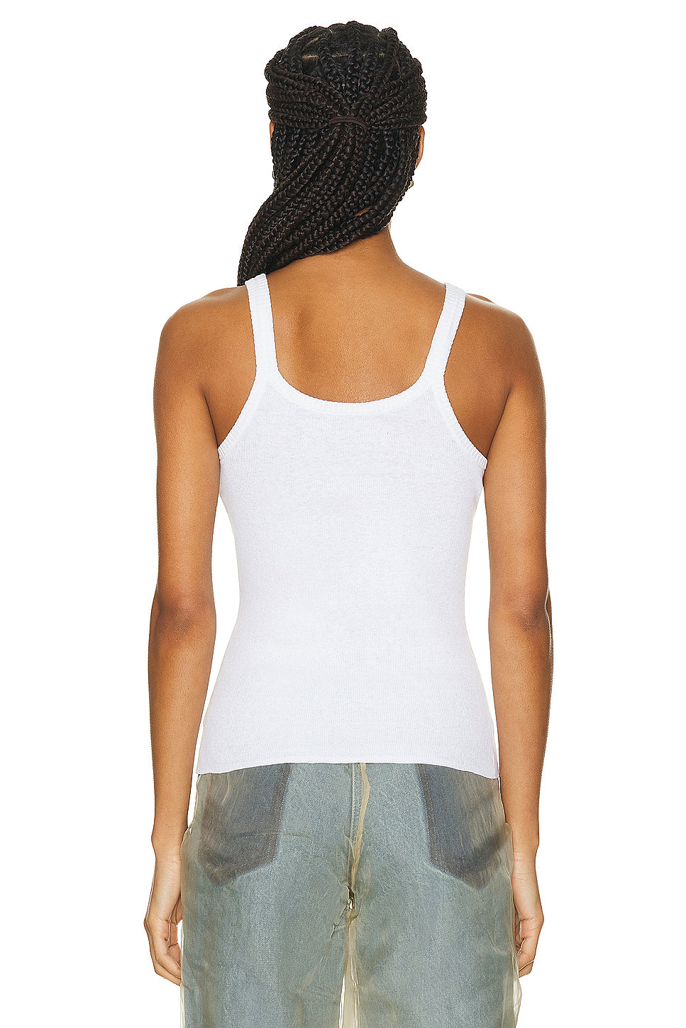 Linen Knit Strappy Tank Top