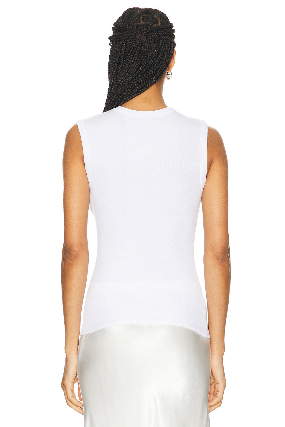 Stretch Silk Knit Sleeveless Tank