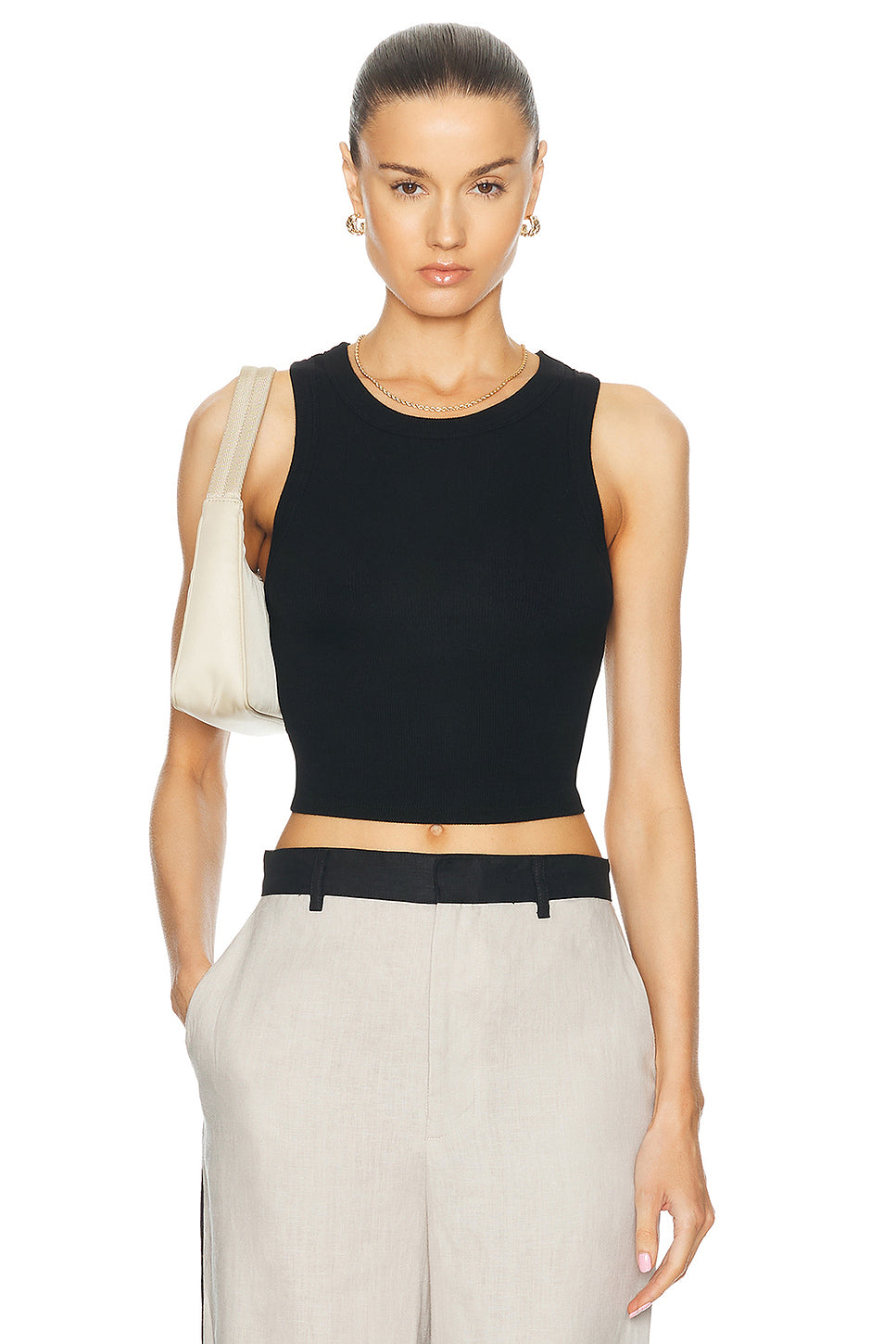 Cropped Bold Sheath Tank