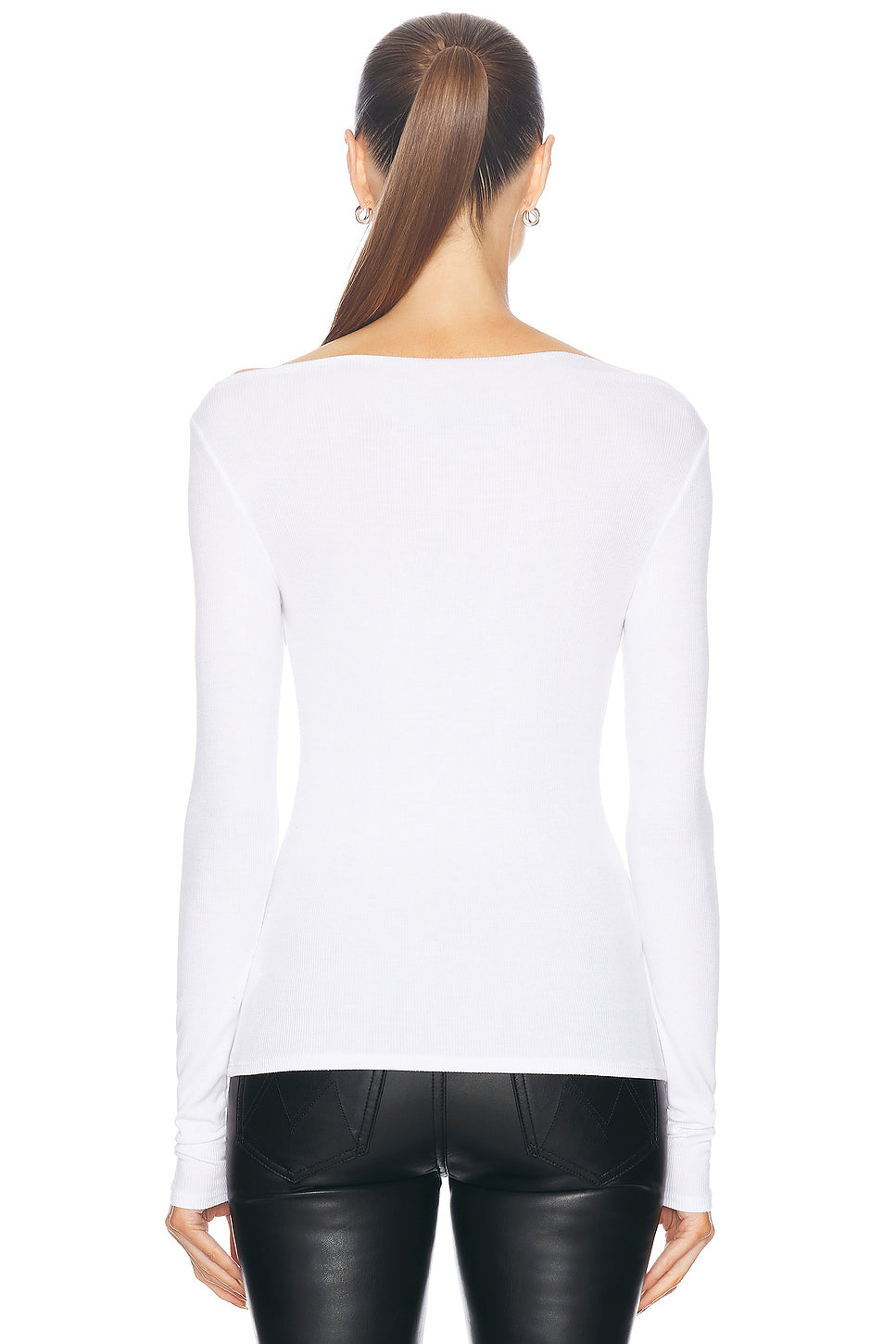 Silk Knit Boat Neck Top