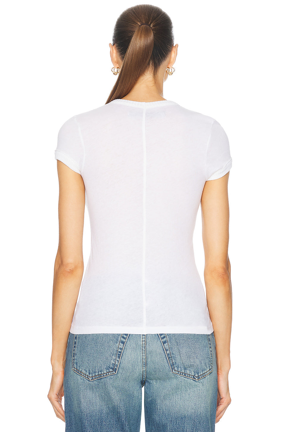 Cashmere Cap Sleeve Crewneck Top