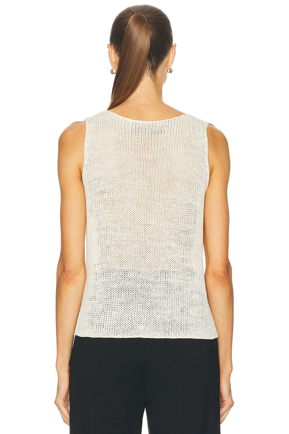 Linen Open Knit Tank Top