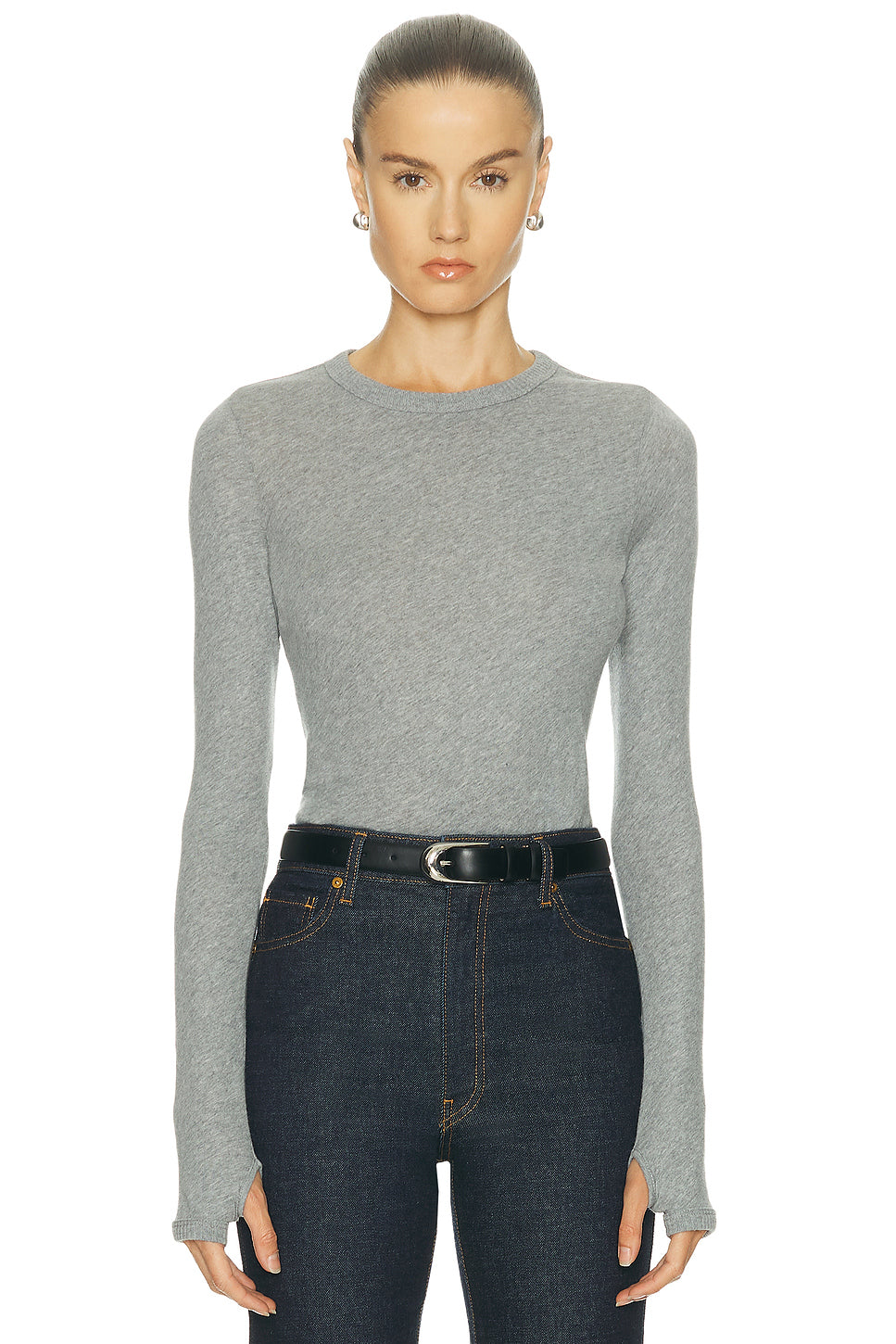 Cashmere New Classic Long Sleeve Crewneck Top