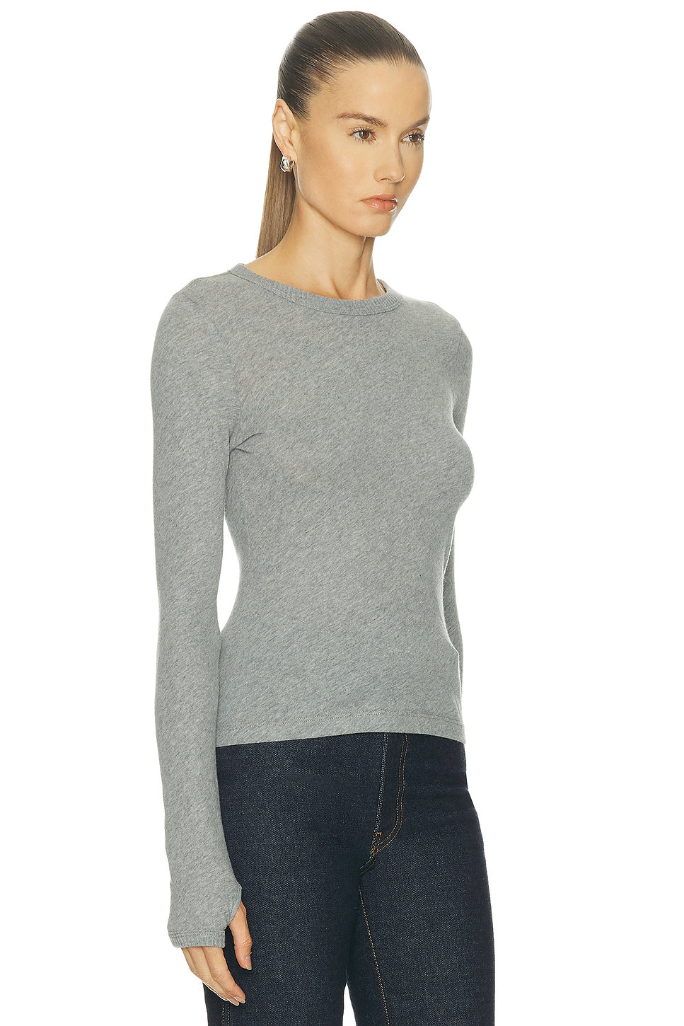 Cashmere New Classic Long Sleeve Crewneck Top