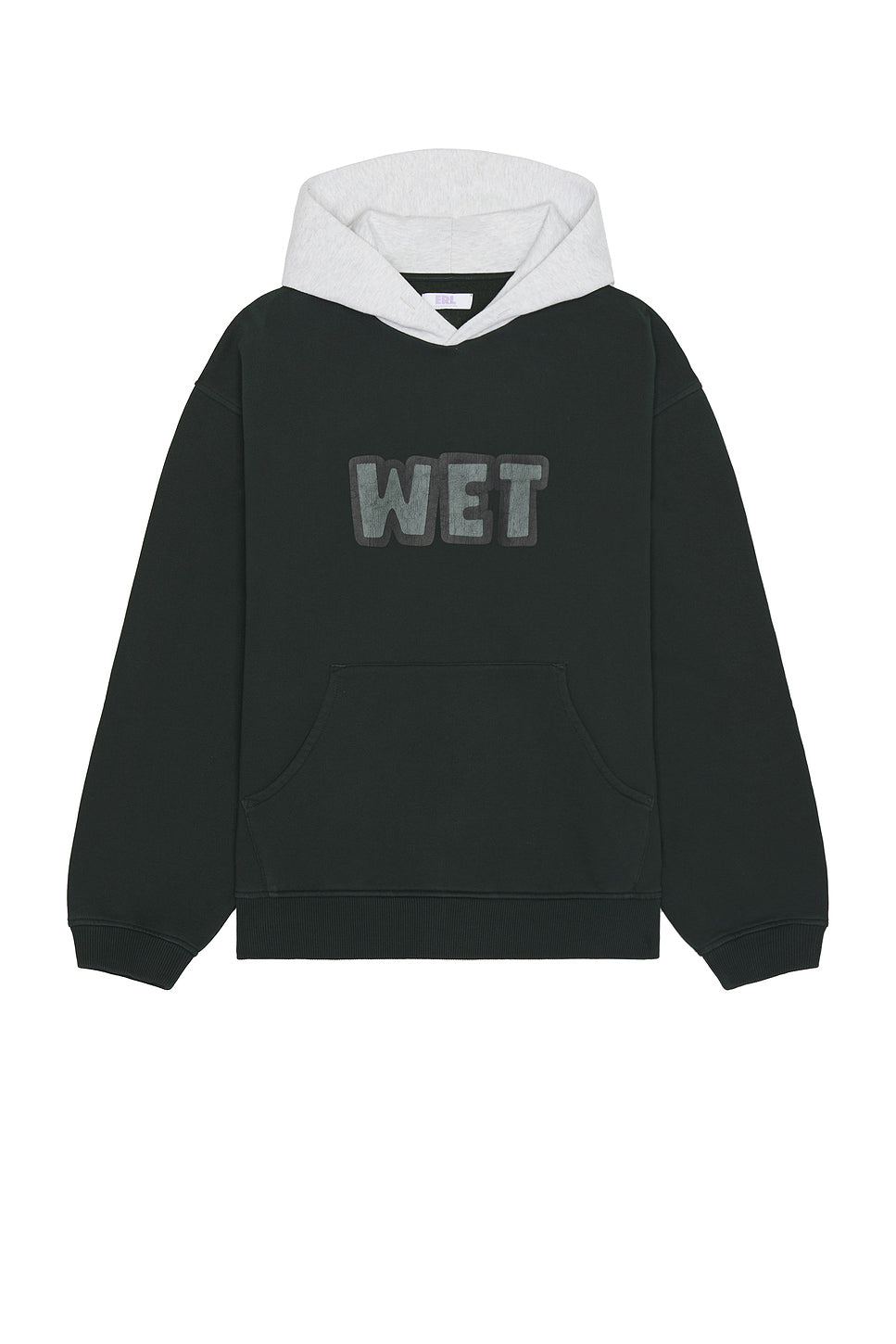 Men Wet Black Hoodie Knit