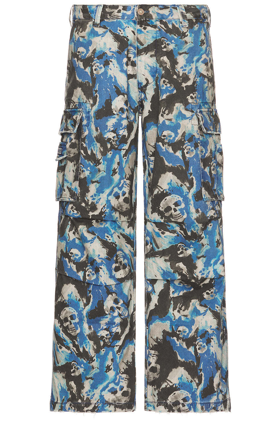 Unisex Skull Cargo Pants Woven